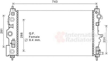Радиатор охлаждения Chevrolet Cruze 2.0 TDCi AT (выр-во) Van Wezel 08002046