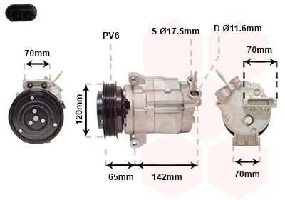 Компрессор кондиционера CHEVROLET CAPTIVA 4/11 > 14 (пр-во) Van Wezel 0800K063