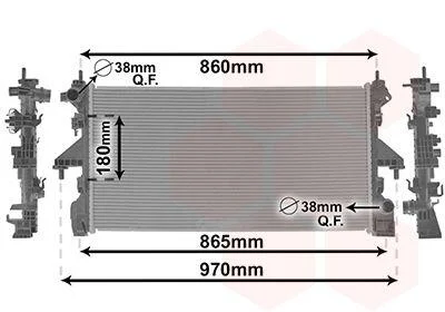 Радіатор охолодження CITROEN JUMPER/ FIAT DUCATO/ PEUGEOT BOXER 14+ Van Wezel 09012704 (фото 1)