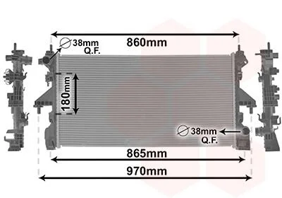 Радіатор охолодження CITROEN JUMPER/ FIAT DUCATO/ PEUGEOT BOXER 14+ Van Wezel 09012704
