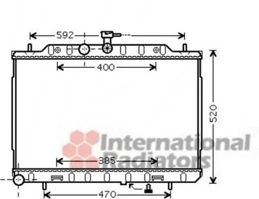 Радіатор охолодження NISSAN X-TRAIL 07>14 T31 (вир-во) Van Wezel 13002293 (фото 1)