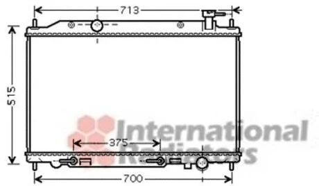 Радіатор охолодження MURANO 35i AT +-AC 03-(вир-во) Van Wezel 13002295