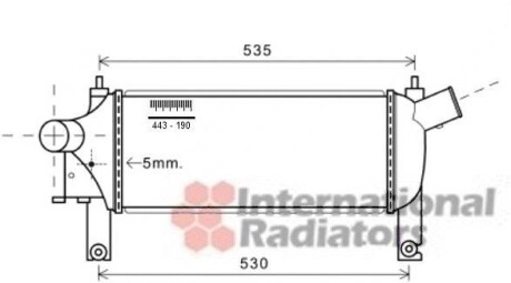 Интеркулер NISSAN NAVARA (2005) 2.5 DCI Van Wezel 13004339 (фото 1)