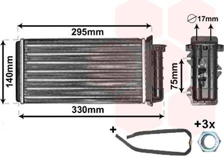 Радіатор обігрівача Fiat Van Wezel 17006183
