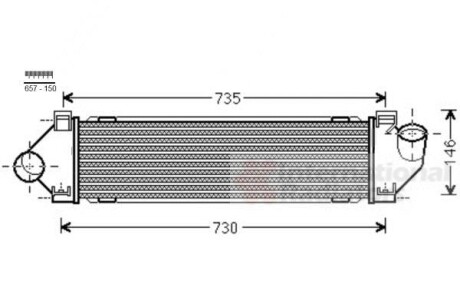 Інтеркулер FORD MONDEO/ VOLVO S60 10/10 > 18 Van Wezel 18004480