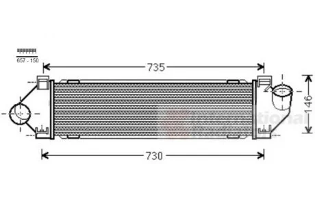 Интеркуллер FORD MONDEO/ VOLVO S60 10/10 > 18 Van Wezel 18004480