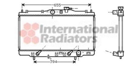 Радиатор охлаждения двигателя ACCORD6 18i AT+-AC 98-02 Van Wezel 25002119