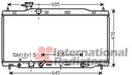 Радиатор охлождения CR-V 20i AT 06- Van Wezel 25002226