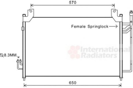 Конденсер кондіционера Van Wezel 27005240