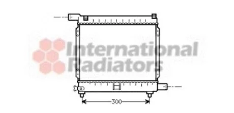 Радиатор охлаждения двигателя W124/W201 MT 18/20/23-AC Van Wezel 30002039