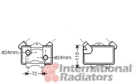 Радиатор масляный MB W202 25TD 95-00 (пр-во) Van Wezel 30003477