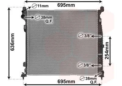 Фото 1 - радіатор охолодження MERCEDES GL-CLASS X 166 (12-) Van Wezel 30012704 Радіатор охолодження MERCEDES GL-CLASS X 166 (12-) Van Wezel 30012704 (фото 1)