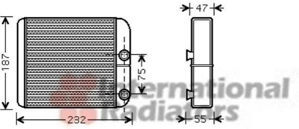 Радіатор обігрівача салону Van Wezel 32006186 (фото 1)