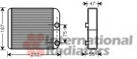 Радиатор обогревателя MITSUBISHI L200/GALANT5 ALL 96-03 (выр-во) Van Wezel 32006186