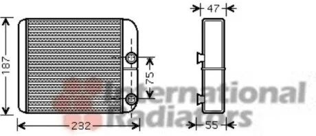 Радиатор отопителя салона Van Wezel 32006186