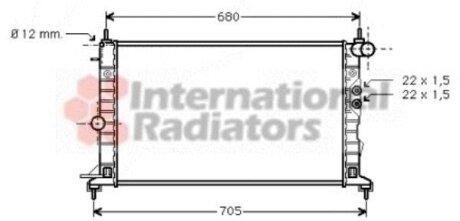 Радіатор VECTRA B MT 95-02 Van Wezel 37002244