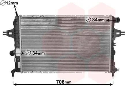 Радіатор охолодження двигуна ASTRAG 1.7 TD / 2.0 DTi MT Van Wezel 37002252
