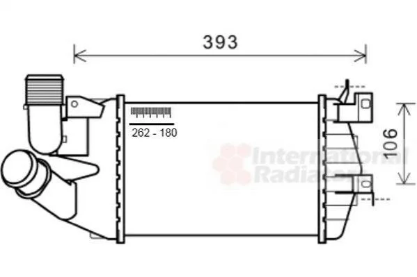 Интеркулер OPEL ASTRA H/ OPEL ZAFIRA B (пр-во) Van Wezel 37004584 (фото 1)