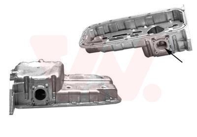 Піддон, мастильний картера двигуна OPEL Astra F Alum. With Hole (Wan Wezel) Van Wezel 3734071
