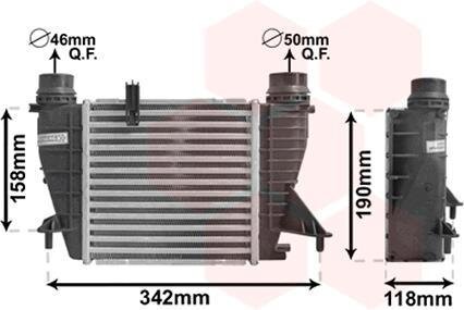 Інтеркулер RENAULT Clio 1.5D 10- Van Wezel 43004553
