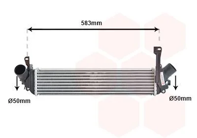 Інтеркулер RENAULT Kangoo 1.5D 05- (вир-во) Van Wezel 43014705