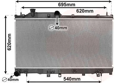 Радіатор охолодження SUBARU FORESTER 3/13 > 18 (вир-во) Van Wezel 51002113