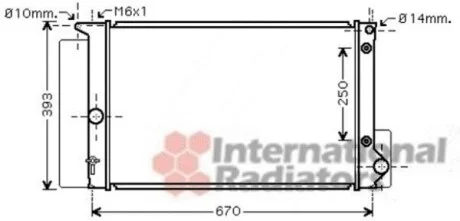 Радіатор охолодження TOYOTA AURIS/AVENSIS/COROLLA (вир-во) Van Wezel 53002474