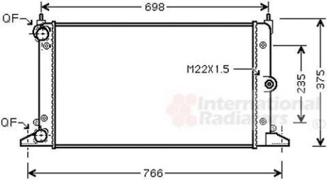 Радіатор SHARAN/ALHAMBRA MT/AT 00- Van Wezel 58002188