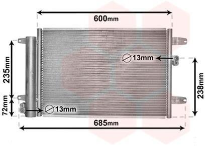 Конденсор кондиціонера COND SHARAN/GALAXI 00- Van Wezel 58005183