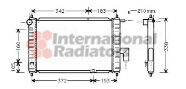 Радиатор охлаждения двигателя MATIZ 2 0.8 MT +-AC 01- Van Wezel 81002046 (фото 1)
