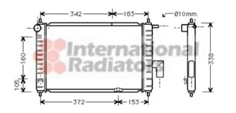 Радіатор охолодження двигуна MATIZ 2 0.8 MT +-AC 01- Van Wezel 81002046