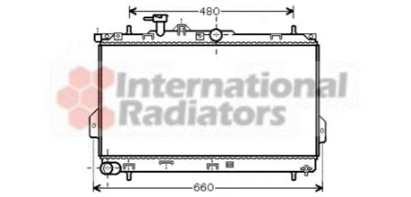 Радіатор охолодження HYUNDAI MATRIX (FC) (01-) 1.6 i (вир-во) Van Wezel 82002097 (фото 1)