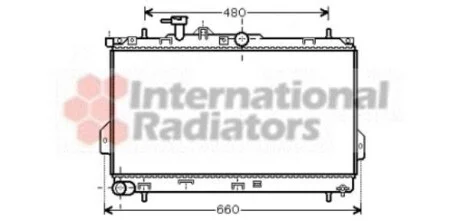 Радіатор охолодження HYUNDAI MATRIX (FC) (01-) 1.6 i (вир-во) Van Wezel 82002097