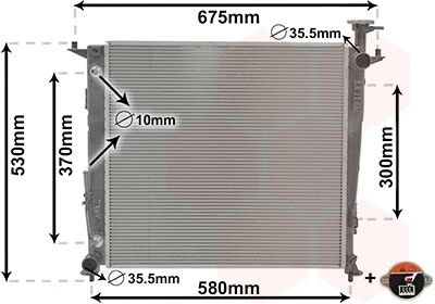 Радиатор охлаждения Kia Sorento 14+ (выр-во) Van Wezel 82012714