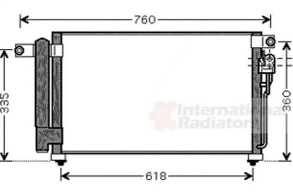 Радиатор кондиционера KIA RIO (выр-во) Van Wezel 83005081 (фото 1)