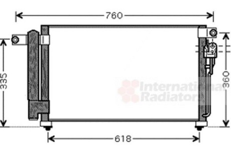 Радиатор кондиционера KIA RIO (выр-во) Van Wezel 83005081 (фото 1)