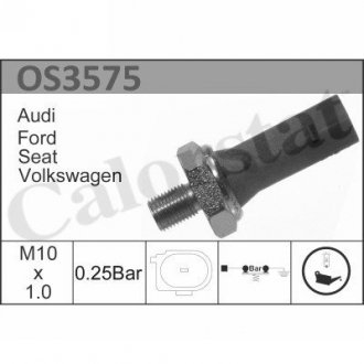 Датчик давления смазки AUDI/VW A4-8/Bora/Caddy/Golf/LT/Passat/Polo/T4 "1,4-4,2 "94-06 Vernet OS3575 (фото 1)