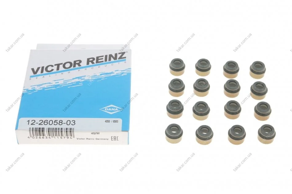 Комплект сальників клапану AUDI/FIAT/BMW/PEUGEOT/RENAULT/VOLVO/VW 80,100,A6,A8,3(E30,E36) VICTOR REINZ 12-26058-03 (фото 1)