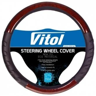 Чехол на руль HU 100107BK M черный VITOL 00000019622