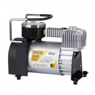 Компресор автомобільний "Ураган" КА-У12052 150psi/15Amp/40л/прикур.+перехідник/Автостоп VITOL 00000041998