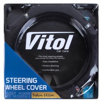 Чехол на руль VLOD-F93 BK/BK M черный/БО VITOL 00000046186