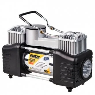Компресор автомобільний "Вулкан" КА-В12122 150psi/25Amp/90л/клеми/шланг 7,5м з дефлятором/ліxтар/2 циліндри VITOL 00000046266