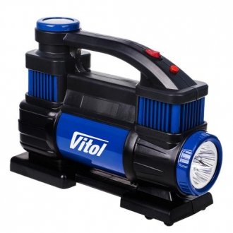 Компресор "" К-70 150psi/25Amp /90л/2 циліндра /шланг 1,0+5,0м/клеми VITOL 00000047724