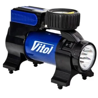 Компресор "ViTOL" К-22 100psi/14Amp/37л/Ліхтар/Автостоп/прикурювач VITOL 00000060314