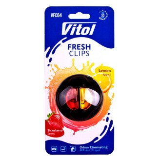 Освіжувач повітря Fresh Clips Strawberry+Lemon VITOL 00000061582