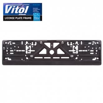 Автомобильная рамка под номер черная SR в шарике "" (РН-V-15550) VITOL 00000061627