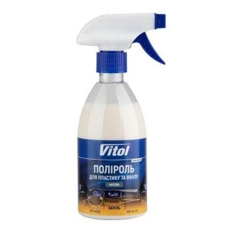 Полироль для пластика и винила матовая 400 мл Ваниль (VTP-4009) VITOL 00000062213