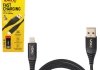 Кабель CC-4201L BK USB - Lightning 3А, 1m, black (швидка зарядка/передача даних) Voin 00000053575 (фото 1)