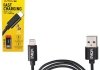 Кабель CC-1802L BK USB - Lightning 3А, 2m, black (быстрая зарядка/передача данных)) Voin 00000053577 (фото 1)