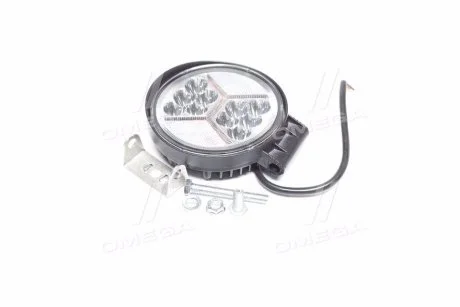Фара LED круглая. 30W (10*3W) 128*110*40мм, широкий луч 12/24V 6000К (Руслан-Комплект)) Wassa (Руслан-Комплект) ФГ-304VC